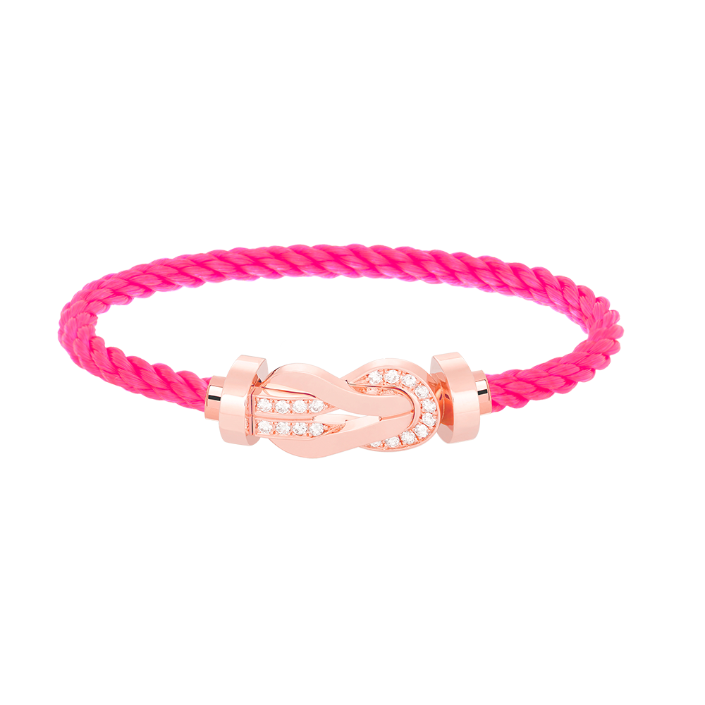 ¡®Lumi¡¯CHANCE LARGE 8 FIGURE BUCKLE HALF DIAMOND BRACELET ROSE GOLD