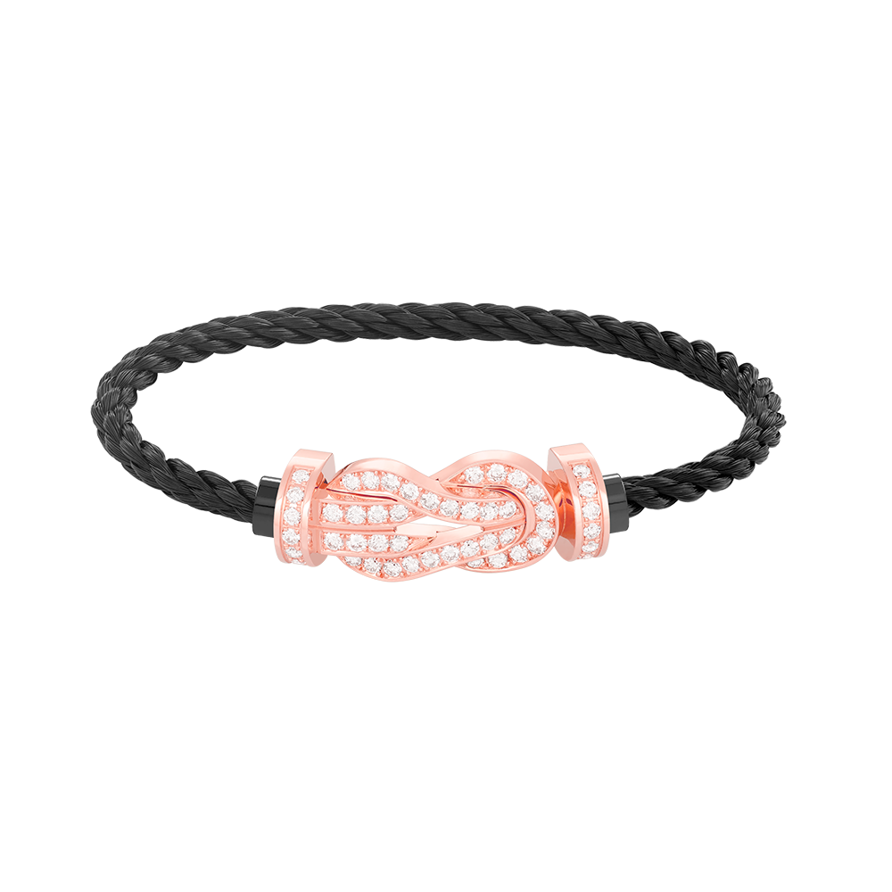 ¡®Lumi¡¯CHANCE LARGE 8 FIGURE BUCKLE FULL DIAMOND BRACELET ROSE GOLD