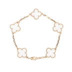 [Lumi]New CLOVER 5 MOTIF ROCK CRYSTAL BRACELET
