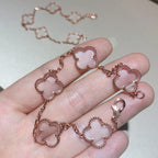 [Lumi]New CLOVER 5 MOTIF ROCK CRYSTAL BRACELET