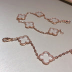 [Lumi jewelry]CLOVER 5 MOTIF ROCK CRYSTAL BRACELET