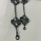 [Lumi]New CLOVER 5 MOTIF BLACK BRACELET