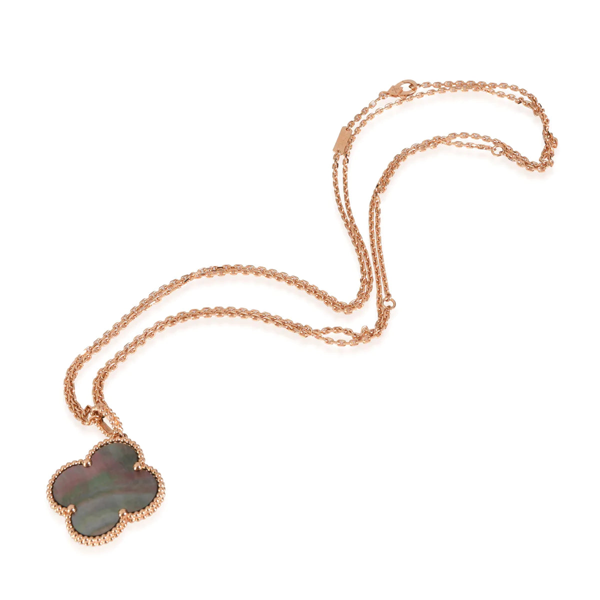 ¡®Lumi¡¯CLOVER 25MM GOLD DARK MOP BIG CLOVER NECKLACE