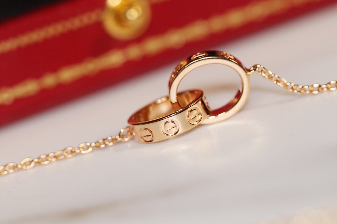¡®Lumi¡¯LOVE NECKLACE PINK GOLD AND SILVER