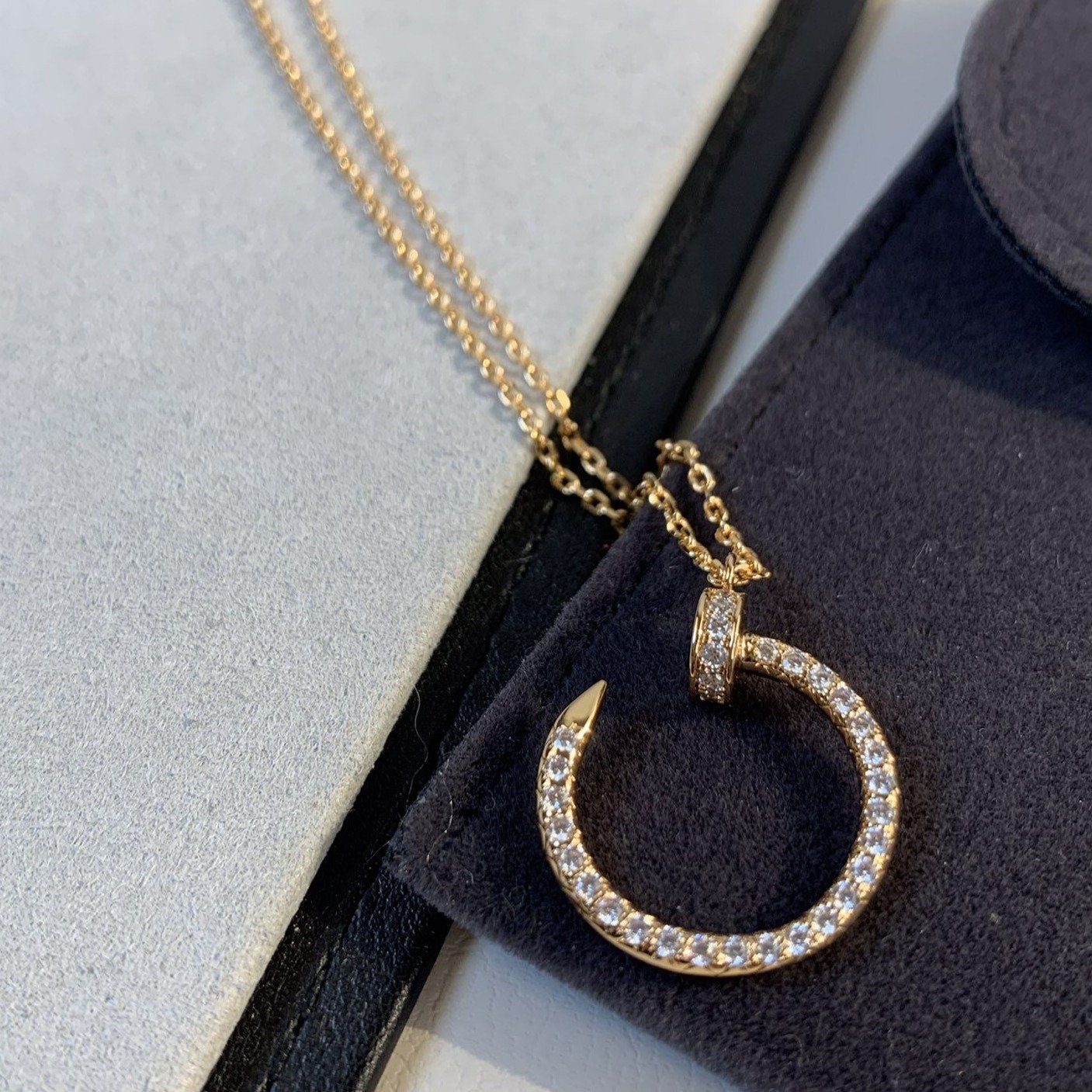 ¡®Lumi¡¯JUSTE NECKLACE PINK GOLD DIAMONDS