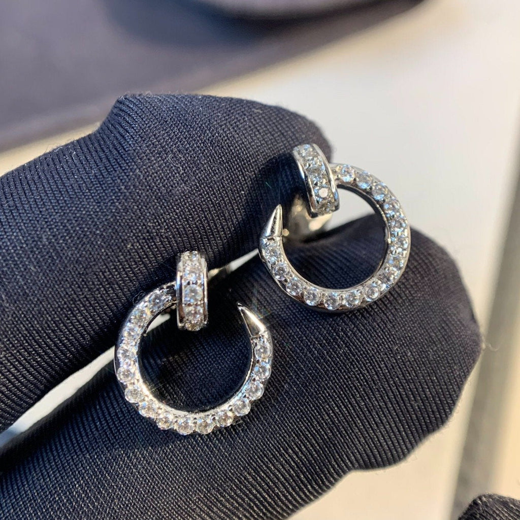 ¡®Lumi¡¯JUSTE EARRINGS SILVER DIAMONDS