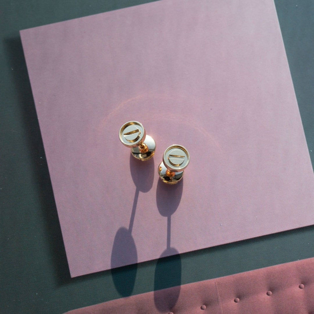 ¡®Lumi¡¯LOVE EARRINGS PINK GOLD 10MM