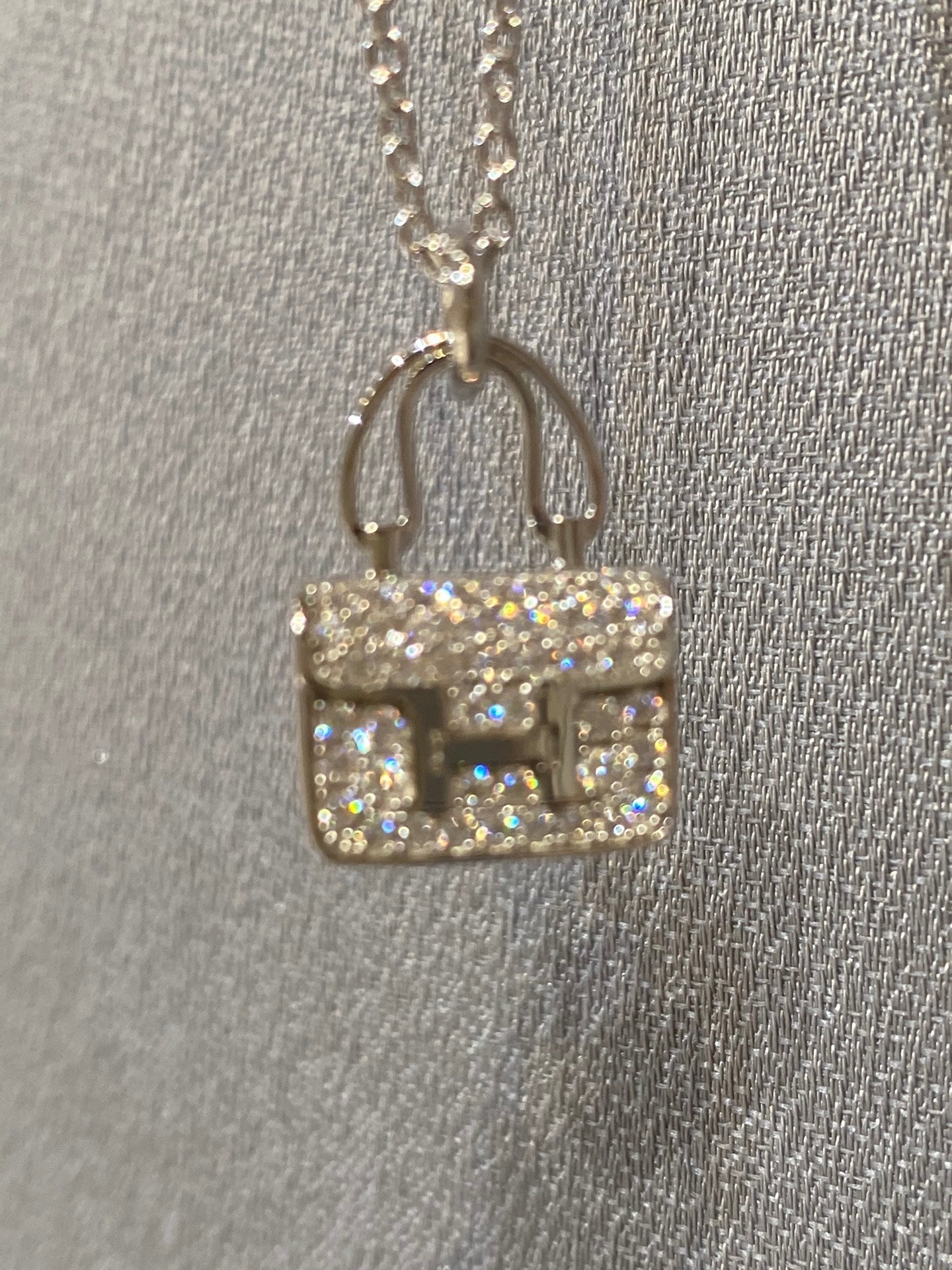 Lumi CONSTANCE Anhänger-Diamantkette 