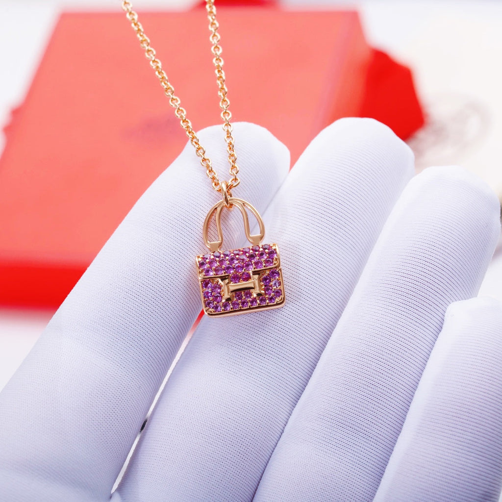 ¡®Lumi¡¯CONSTANCE PEDANT PURPLE DIAMOND NECKLACE