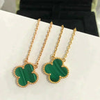 ¡®Lumi¡¯CLOVER 15MM MALACHITE SINGLE FLOWER  NECKLACE