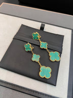 ¡®Lumi¡¯CLOVER MALACHITE 3 MOTIFS GOLD