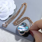 ¡®Lumi¡¯CLOVER 25MM GOLD DARK MOP BIG CLOVER NECKLACE