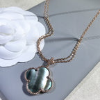 ¡®Lumi¡¯CLOVER 25MM GOLD DARK MOP BIG CLOVER NECKLACE