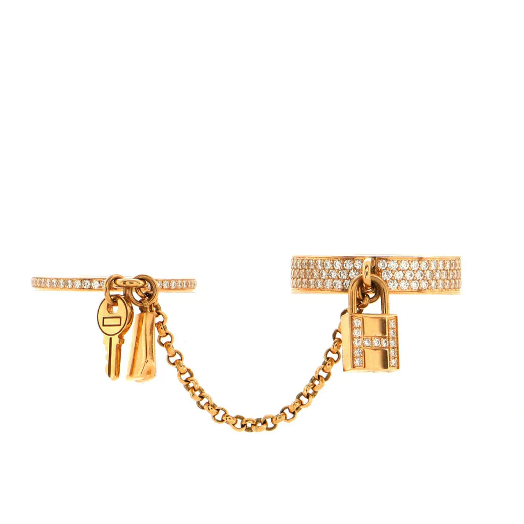 ¡®Lumi¡¯HM KELLY CLOCHETTE DOUBLE RING IN  WITH DIAMONDS