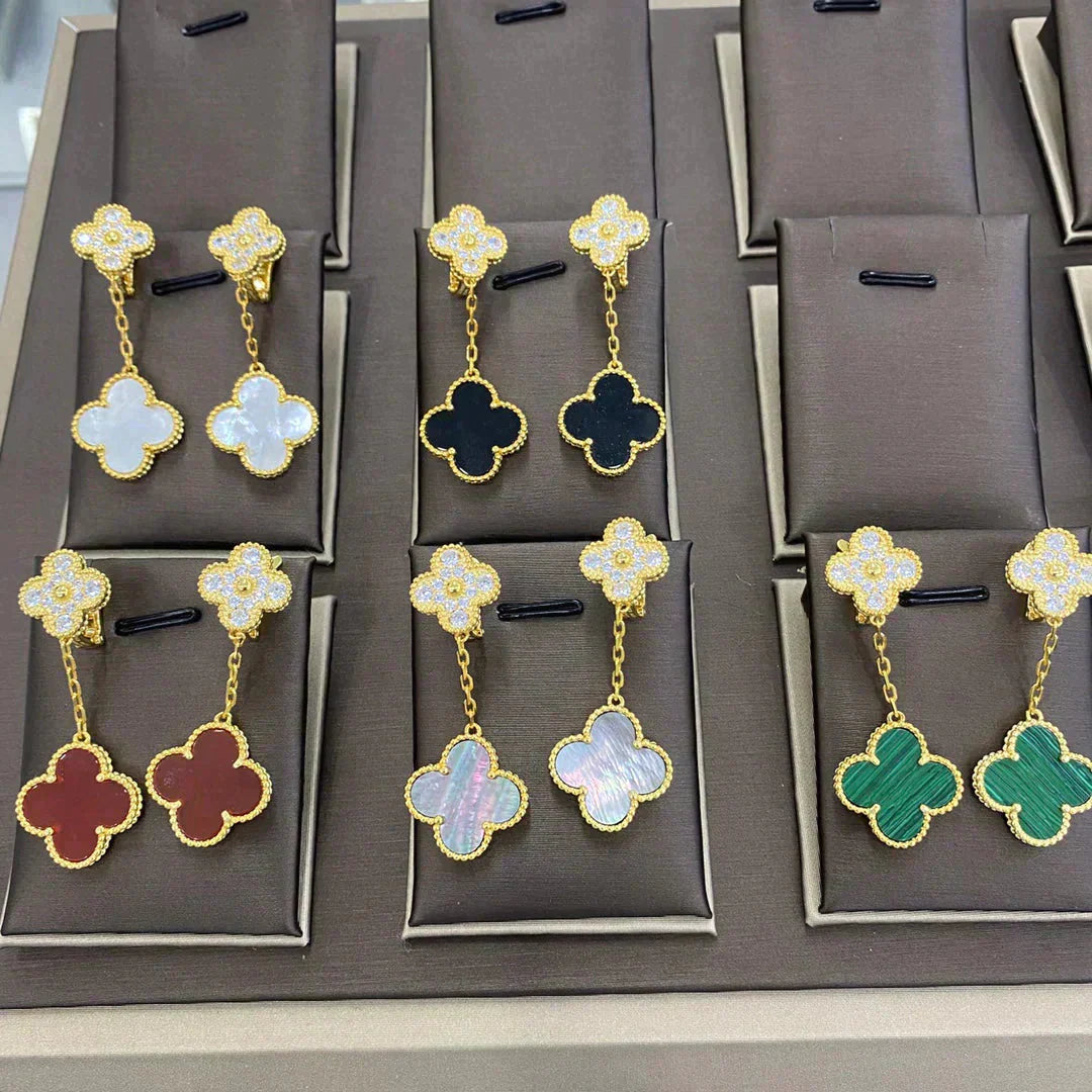 ¡®Lumi¡¯CLOVER  2 MOTIFS  DIAMOND  EARRINGS (MULTIPLE CHOICESç´