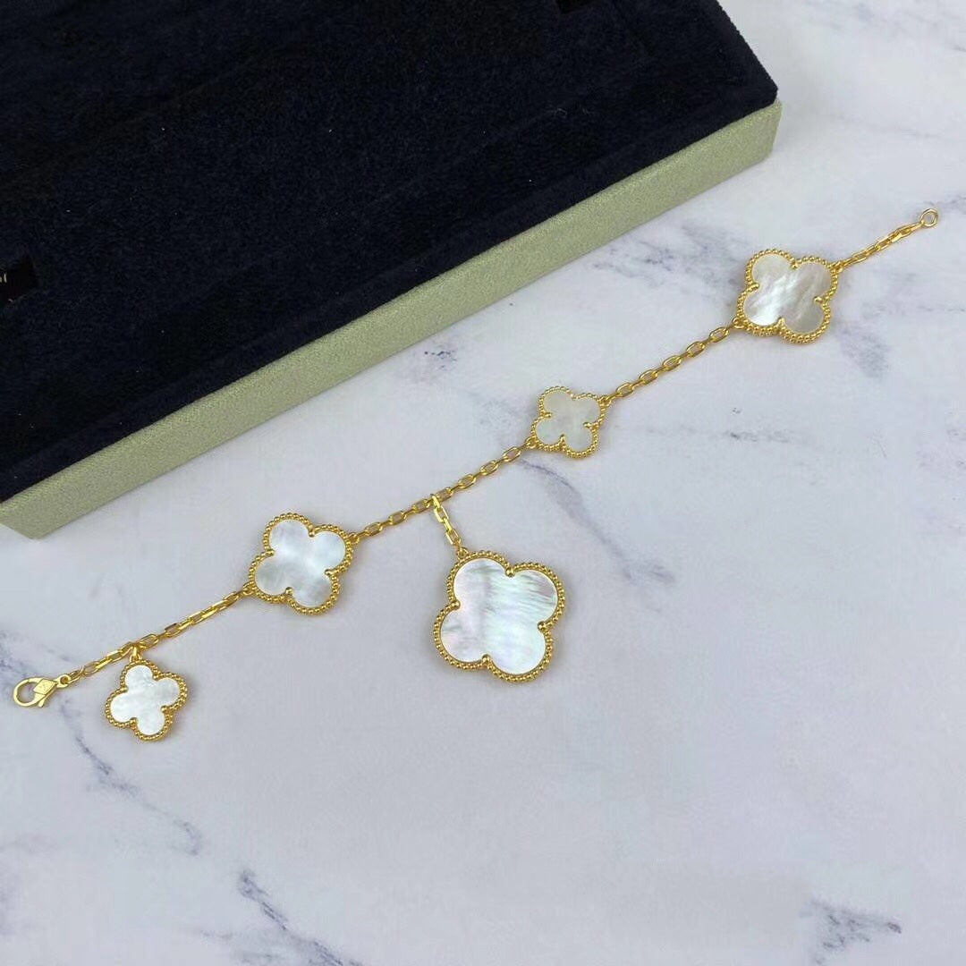 ¡®Lumi¡¯MAGIC CLOVER MOP GOLD BRACELET 5 MOTIFS