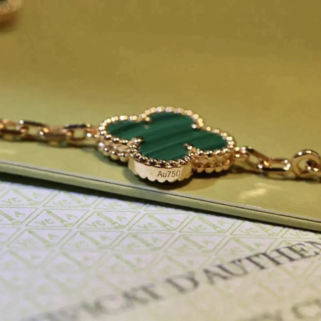 [Lumi]New  CLOVER 5 MOTIF MALACHITE BRACELET COLLECTION