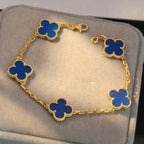 [Lumi]New  CLOVER 5 MOTIF BLUE AGATE BRACELET COLLECTION