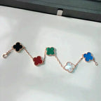 [Lumi jewelry]CLOVER 5 MOTIFS MULTICOLOR BRACELET