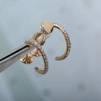 ¡®Lumi¡¯JUSTE EARRINGS 12.75MM PINK GOLD DIAMOND