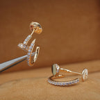 ¡®Lumi¡¯JUSTE EARRINGS 12.75MM PINK GOLD DIAMOND