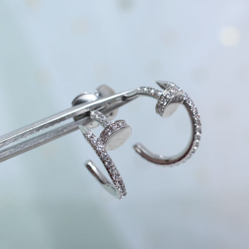 ¡®Lumi¡¯JUSTE EARRINGS 12.75MM SILVER DIAMOND