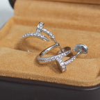 ¡®Lumi¡¯JUSTE EARRINGS 12.75MM SILVER DIAMOND