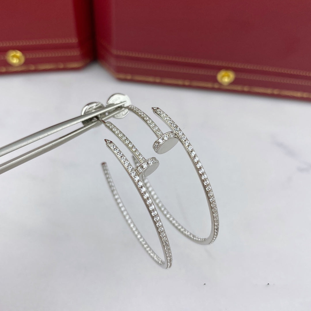 ¡®Lumi¡¯JUSTE EARRINGS FULL DIAMONDS 1.8MM