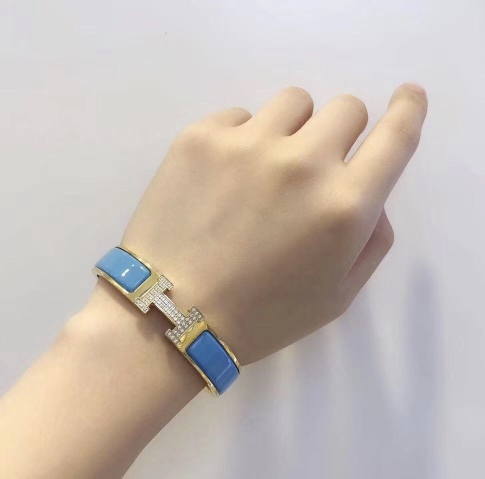 LumiH CLOUD BLUE ARMBAND GOLD DIAMANT