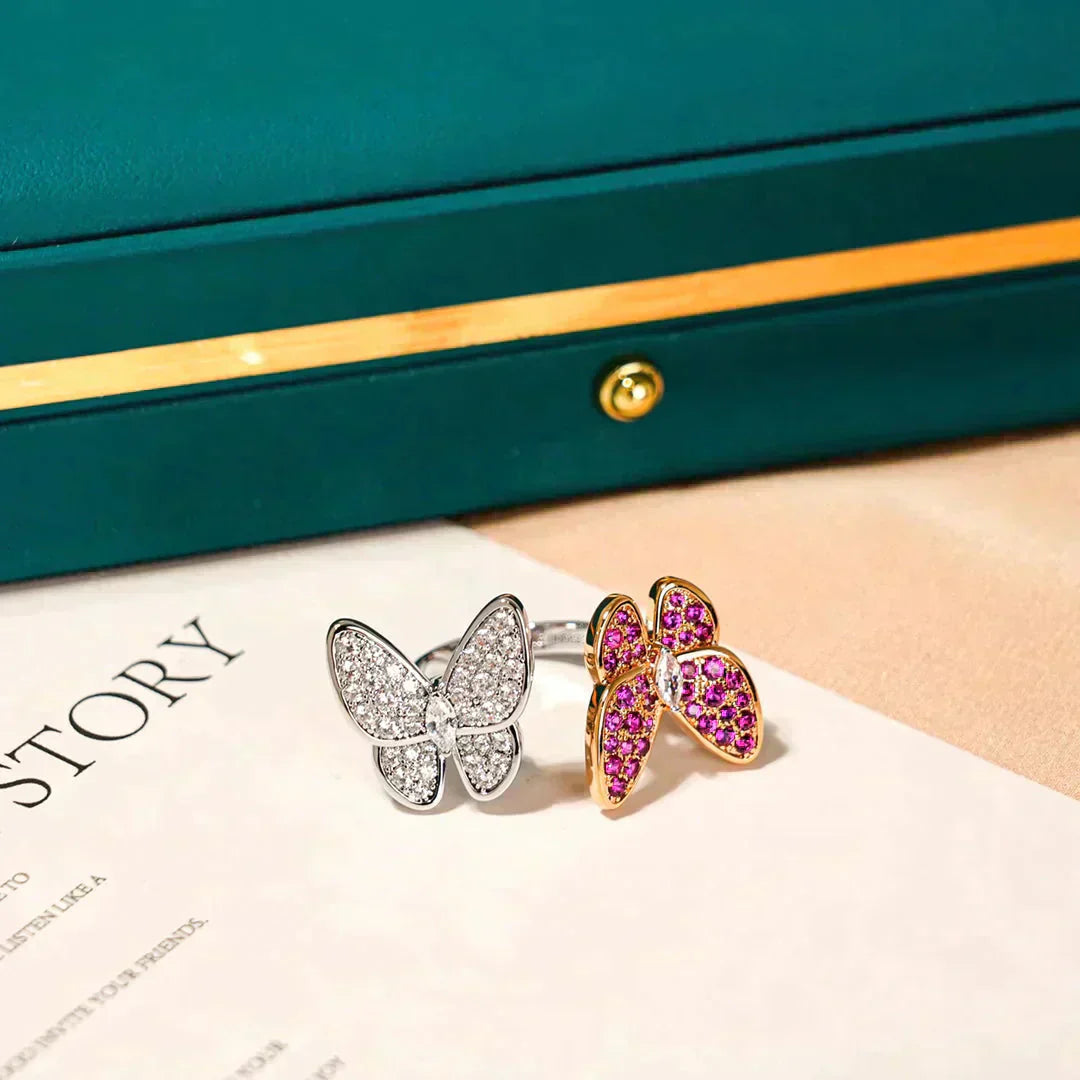 ¡®Lumi¡¯TWIN BUTTERFLY DIAMOND RING