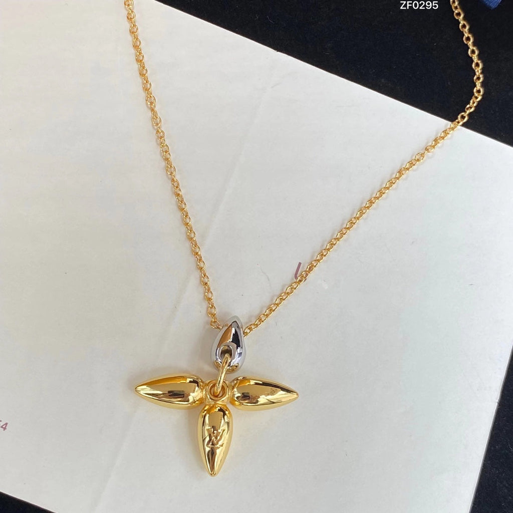 ¡®Lumi¡¯LOUISETTE PEDANT GOLD NECKLACE