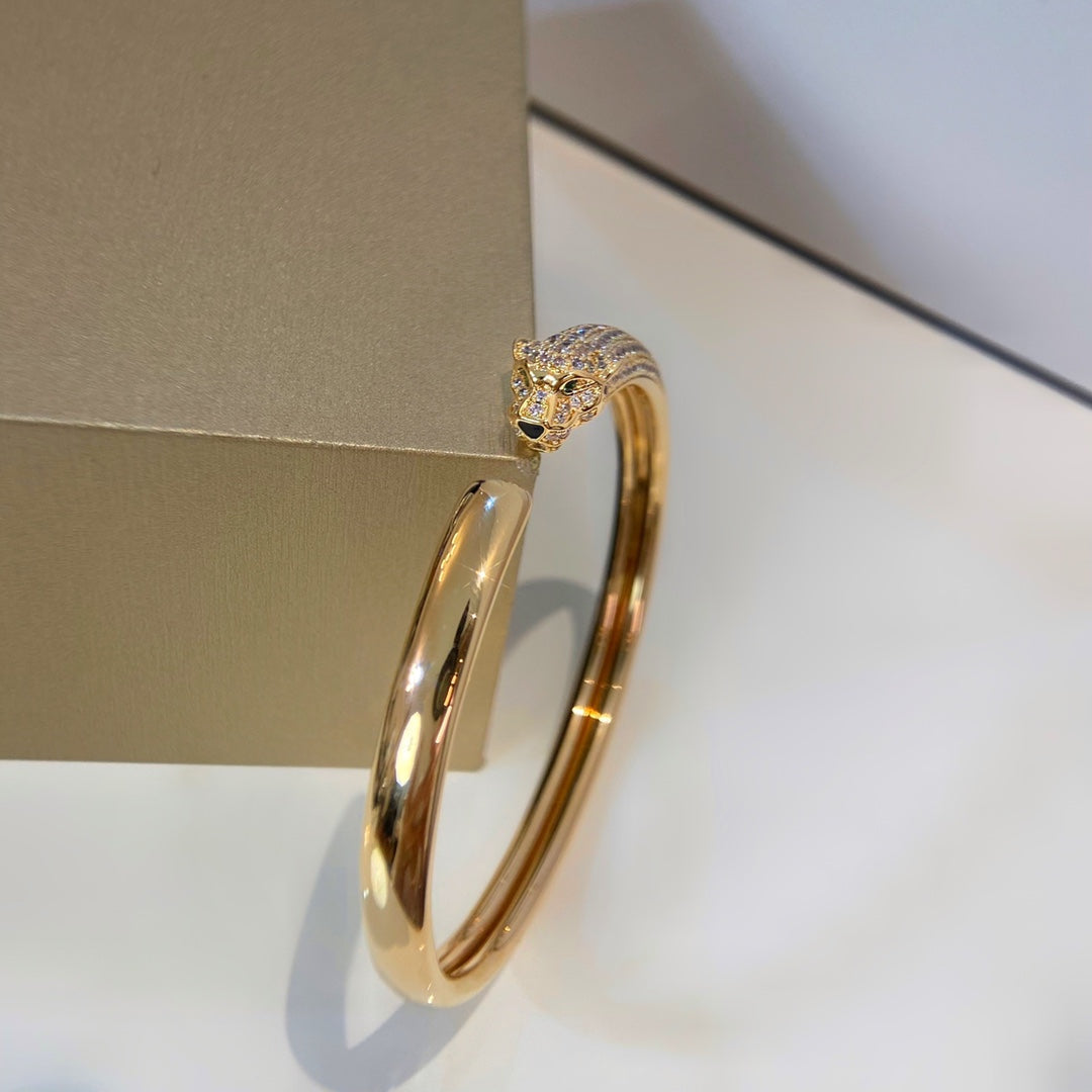¡®Lumi¡¯PANTHERE GOLD DIAMOND OPEN BRACELET