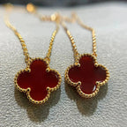 ¡®Lumi¡¯CLOVER 15MM CARNELIAN SINGLE FLOWER NECKLACE