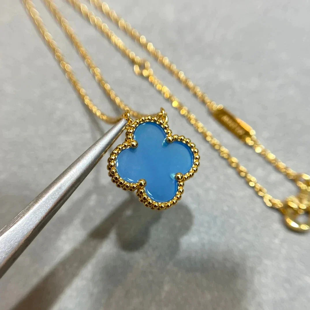 Lumi® CLOVER 15MM BLAUE ACHAT-KETTE