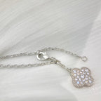 ¡®Lumi¡¯CLOVER 5 MOTIFS SILVER DIAMONDS NECKLACE