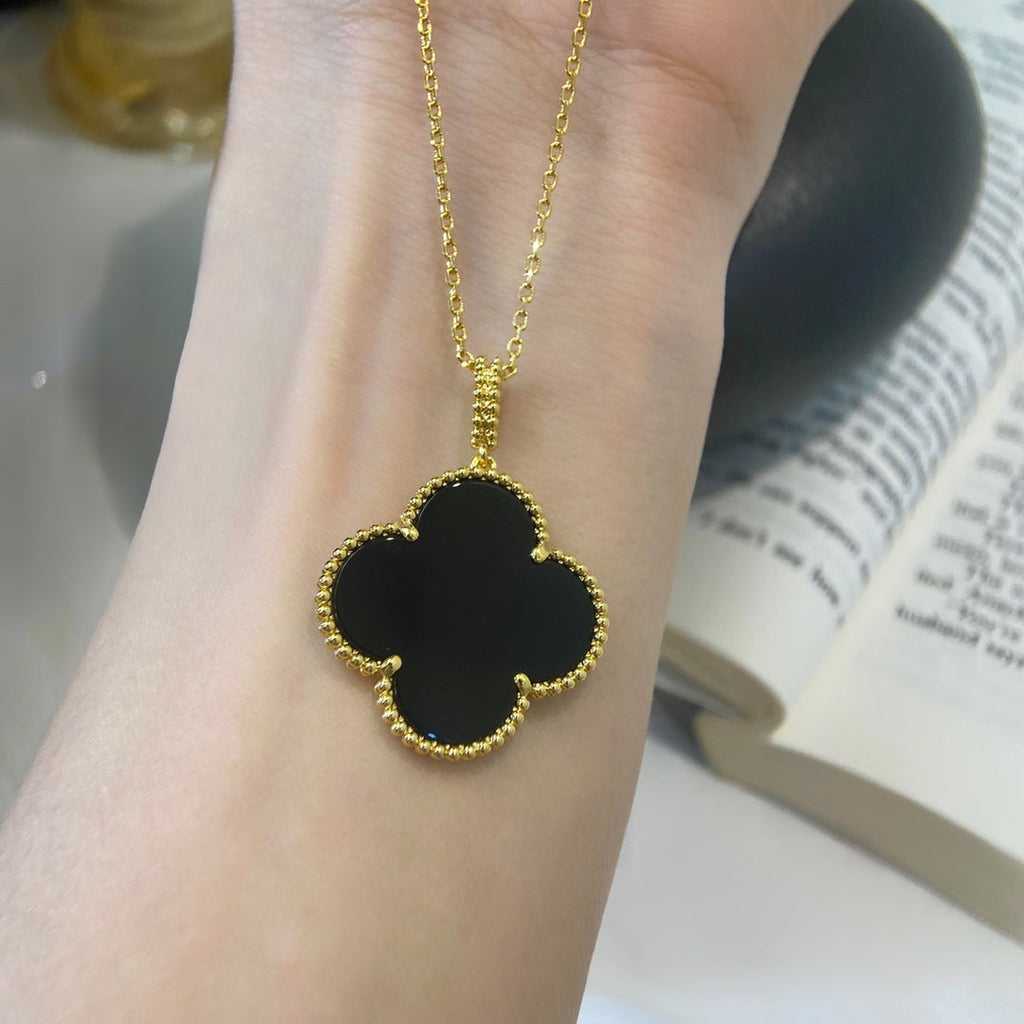 Lumi® CLOVER 25MM HALSKETTE GOLD ONYX