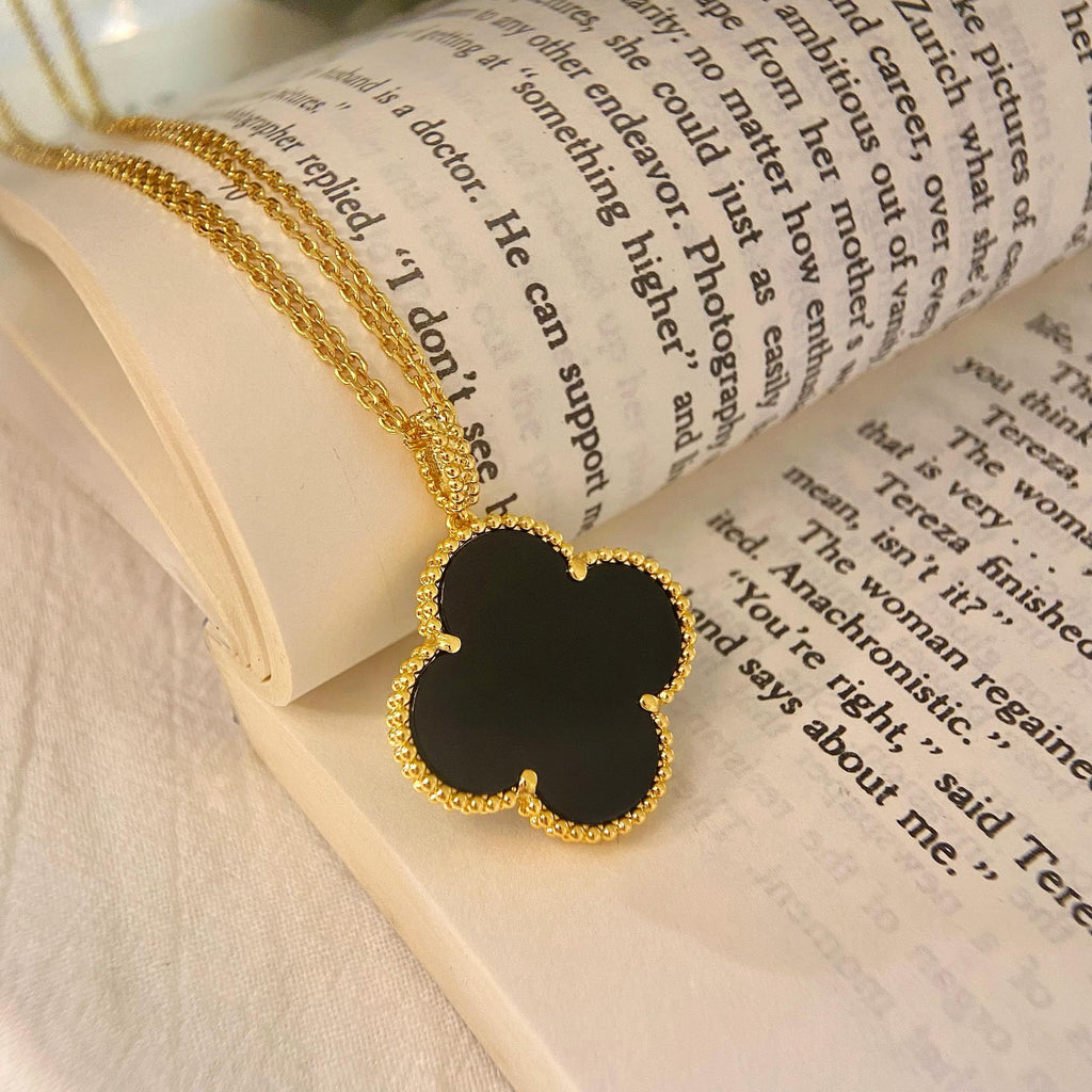 Lumi® CLOVER 25MM HALSKETTE GOLD ONYX
