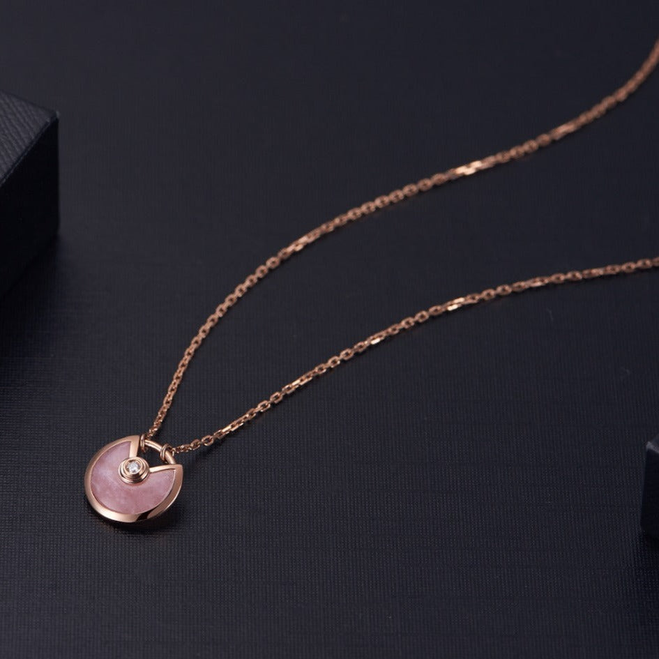 ¡®Lumi¡¯AMULETTE ROSÉGOLD ROSA MOP-HALSKETTE