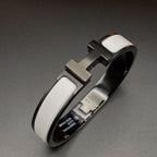 LumiH Armband 12 mm Schwarz Weiß Keramik