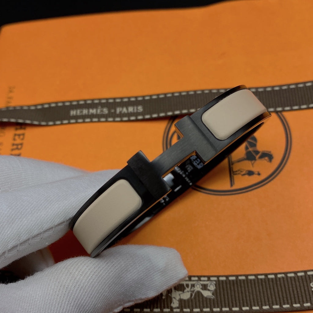 LumiH Armband 12 mm Schwarz Beige Keramik