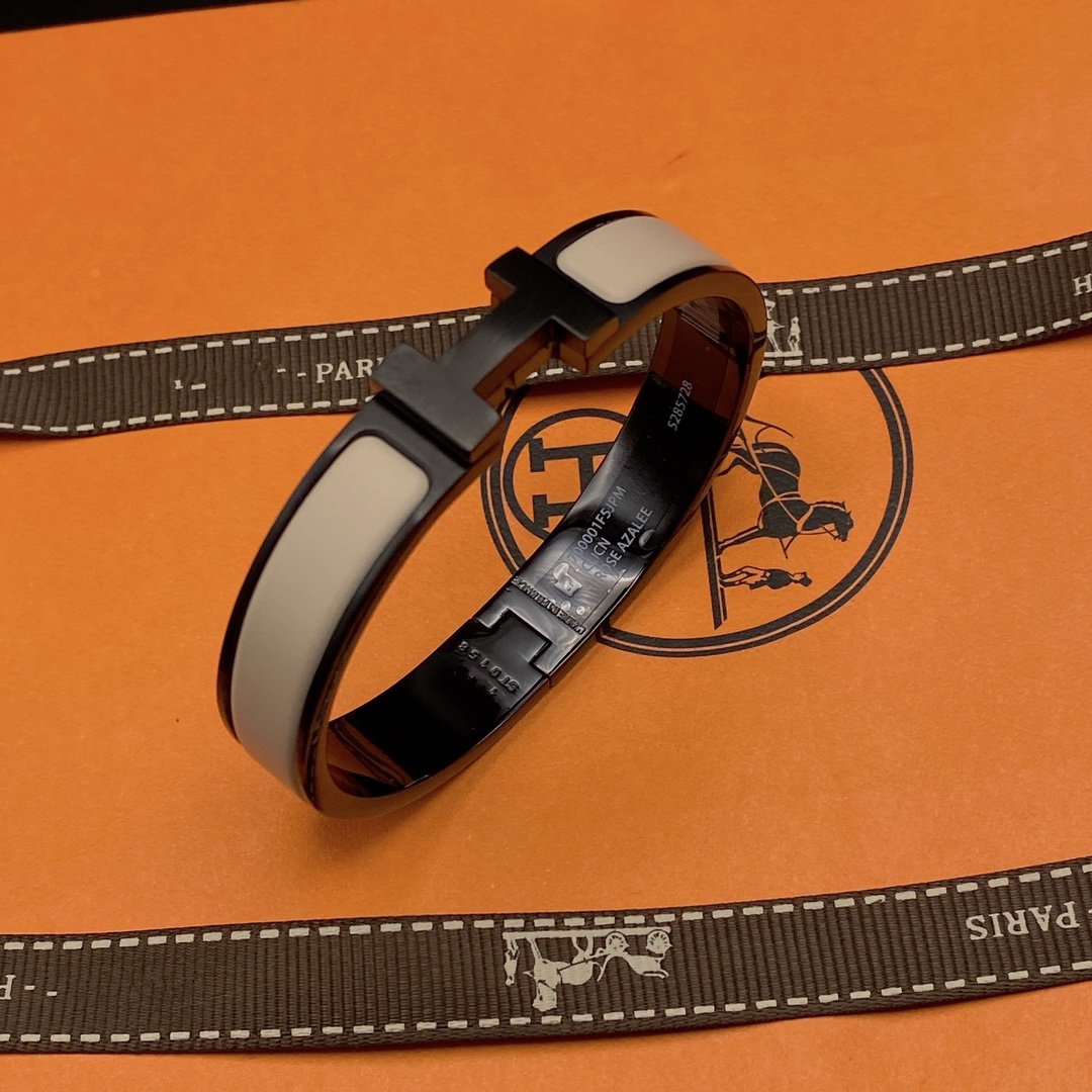LumiH Armband 12 mm Schwarz Beige Keramik