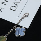 ¡®Lumi¡¯CLOVER BRACELET 5 MOTIFS MOP CHALCEDONY SILVER