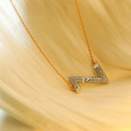 ¡®Lumi¡¯VOLT SILBERNE DIAMANT-ANHÄNGER-KETTE