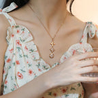 ®Lumi® Stern- und Sonnen-Diamant-Halskette aus Roségold