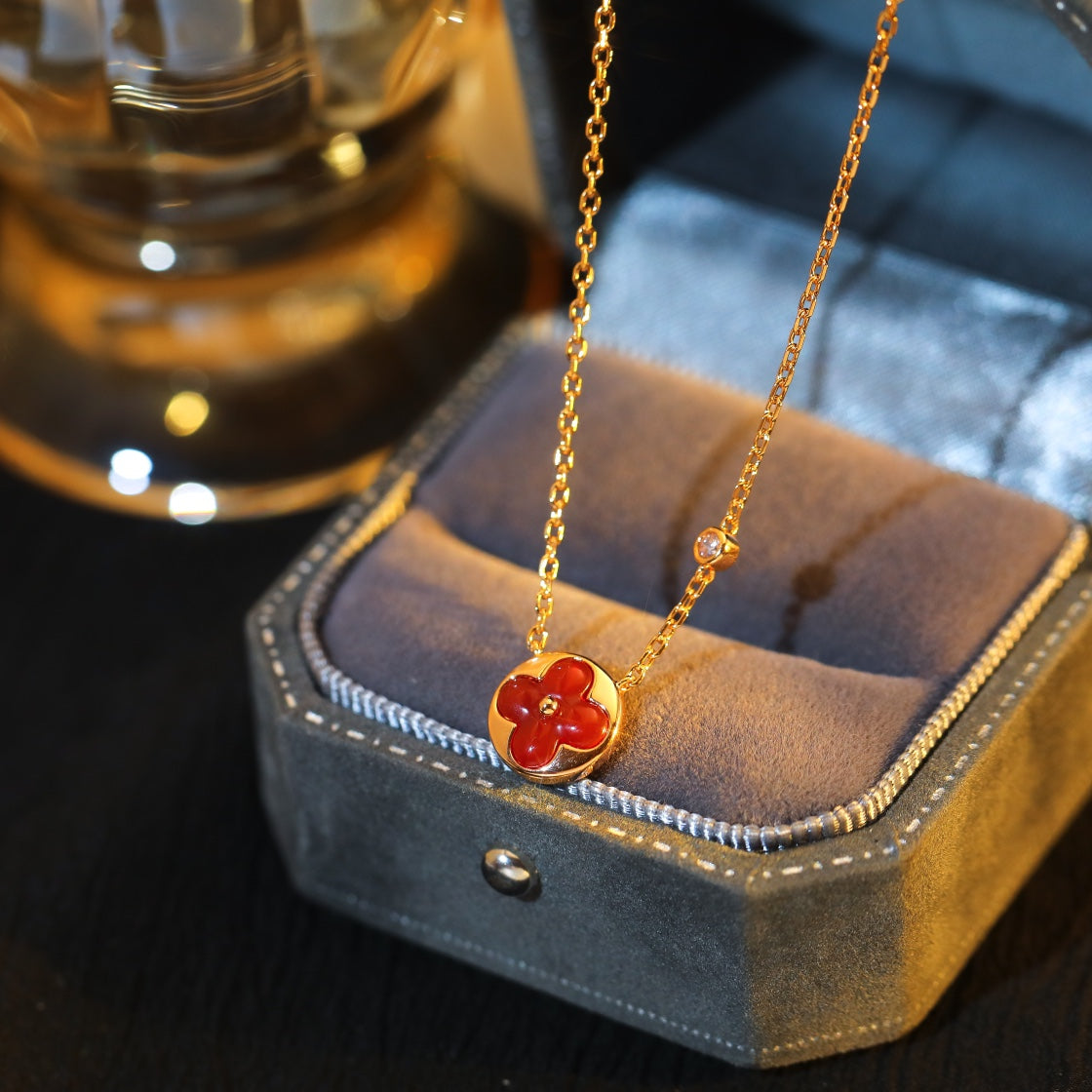 Lumi® Sonnenanhänger, roségoldene Halskette mit 1 Diamanten