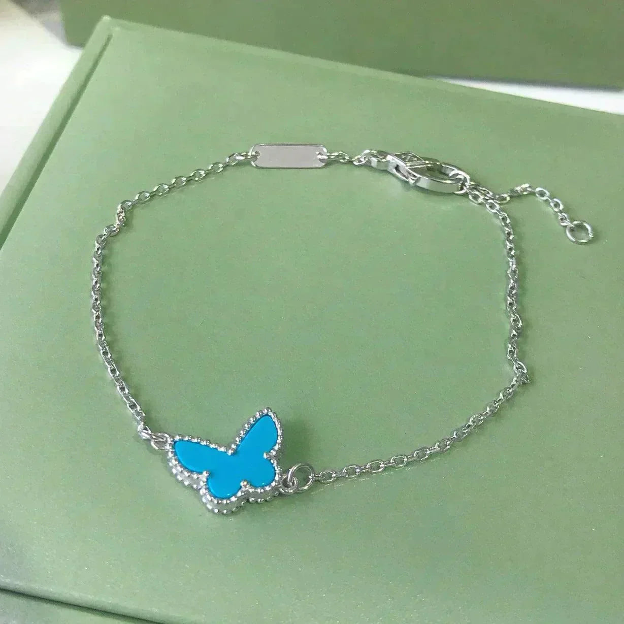 ¡®Lumi¡¯BUTTERFLY TURQUOISE BUTTERFLY BRACELET SILVER