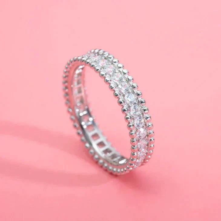 ¡®Lumi¡¯PERLEE DIAMOND SILVER RING