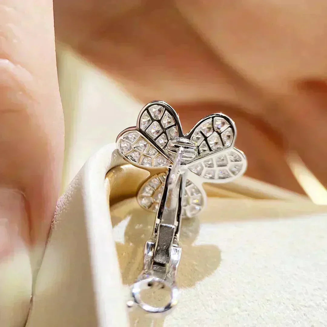 ¡®Lumi¡¯CLOVER COMOS DIAMOND EARRINGS SILVER