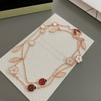 Lumi® Glücksfrühling Halskette mit 15 Motiven in Roségold