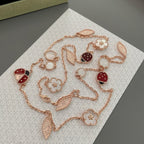 Lumi® Glücksfrühling Halskette mit 15 Motiven in Roségold